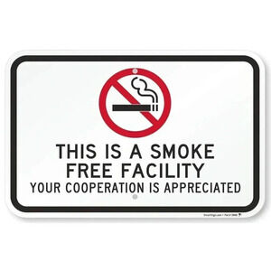 This Is A Smoke Free Facility" Sign By SmartSign | 12" x 18" Aluminum"